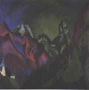Ernst Ludwig Kirchner Tinzenhorn Zugen gorge near Monstein USA oil painting artist